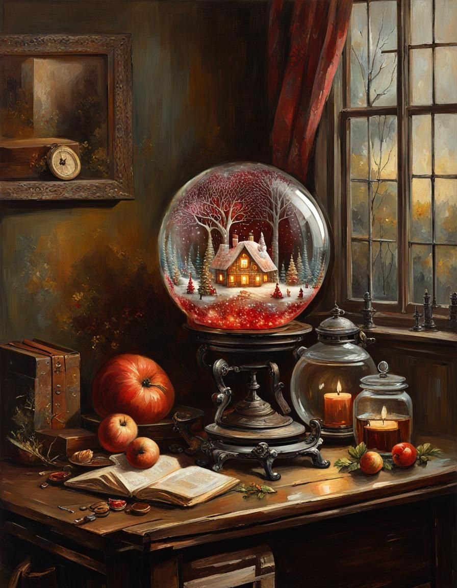 Enchanting Snow Globe Winter Landscape