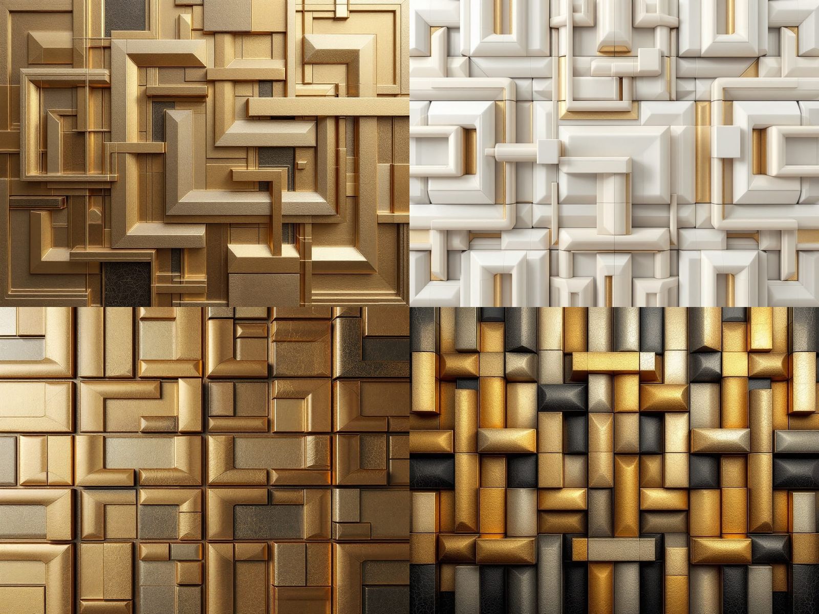 Luxurious Abstract Interlocking Rectangles