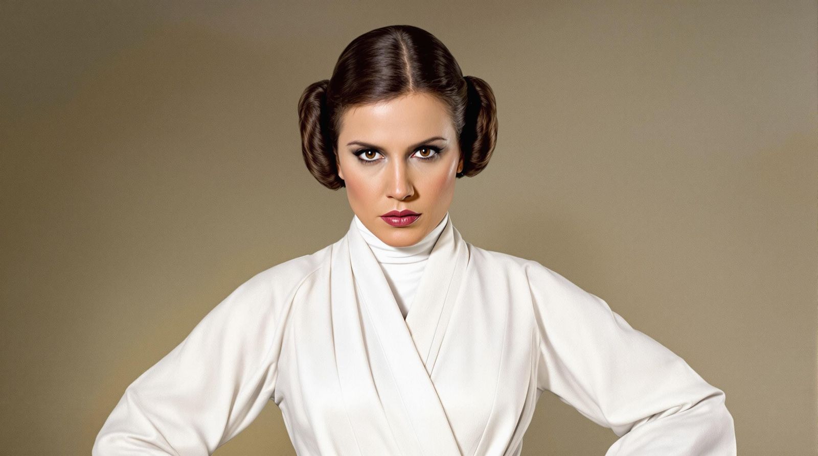 Glamorous Princess Leia Close-Up Portrait