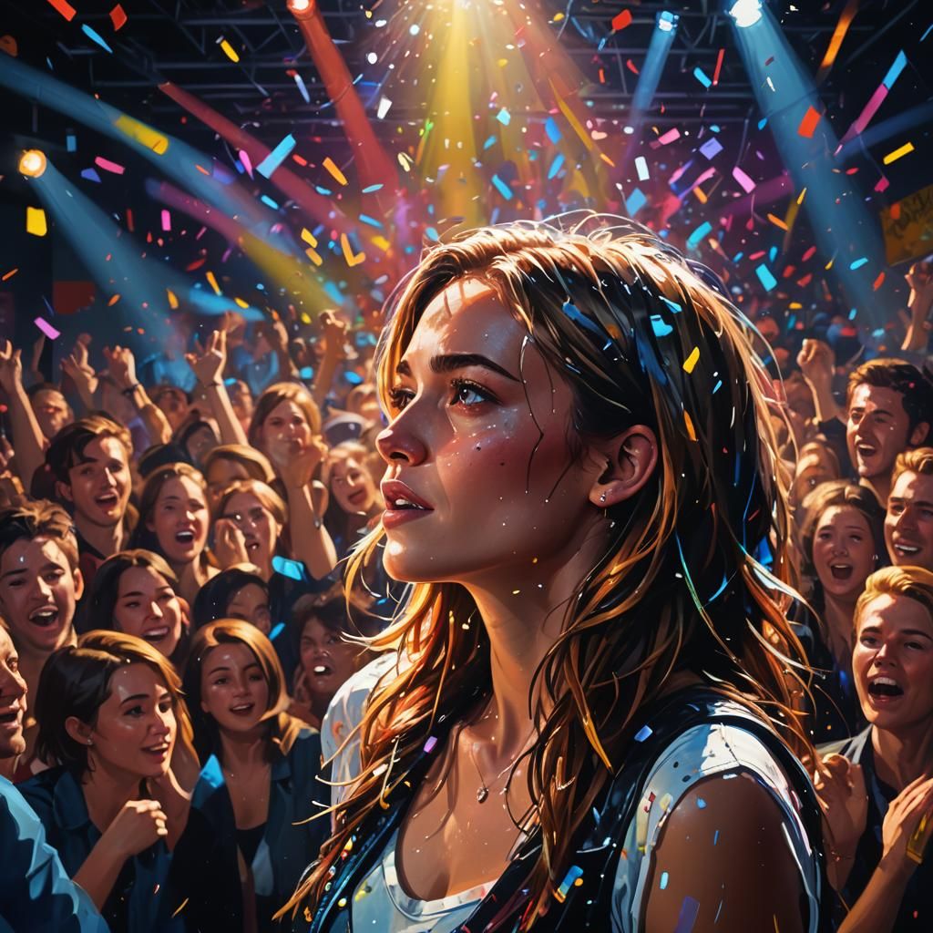 Emma's Confession: Hyperrealistic Stage Portrait