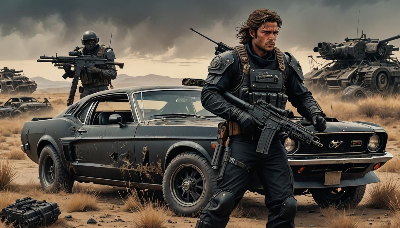 Apocalyptic 70s Mustang: Comic Book Art