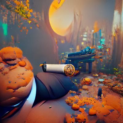 Man with Tommy Gun and Cigar, Detailed Digital Art