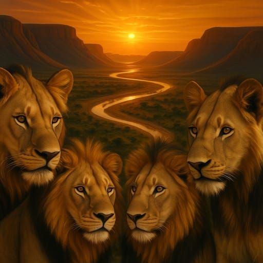 Big Five Animals United: An African Masterpiece