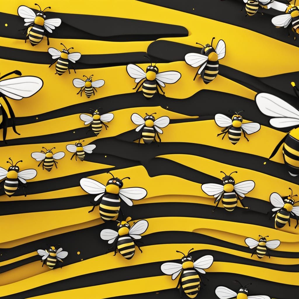 DreamWorks-Style 3D Bumblebee in Flight