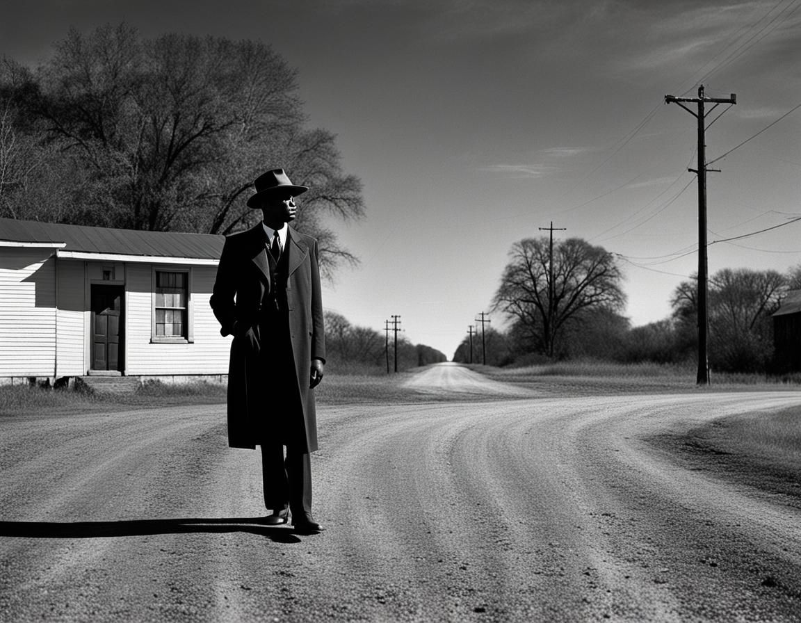 Robert Johnson in Film Noir Style