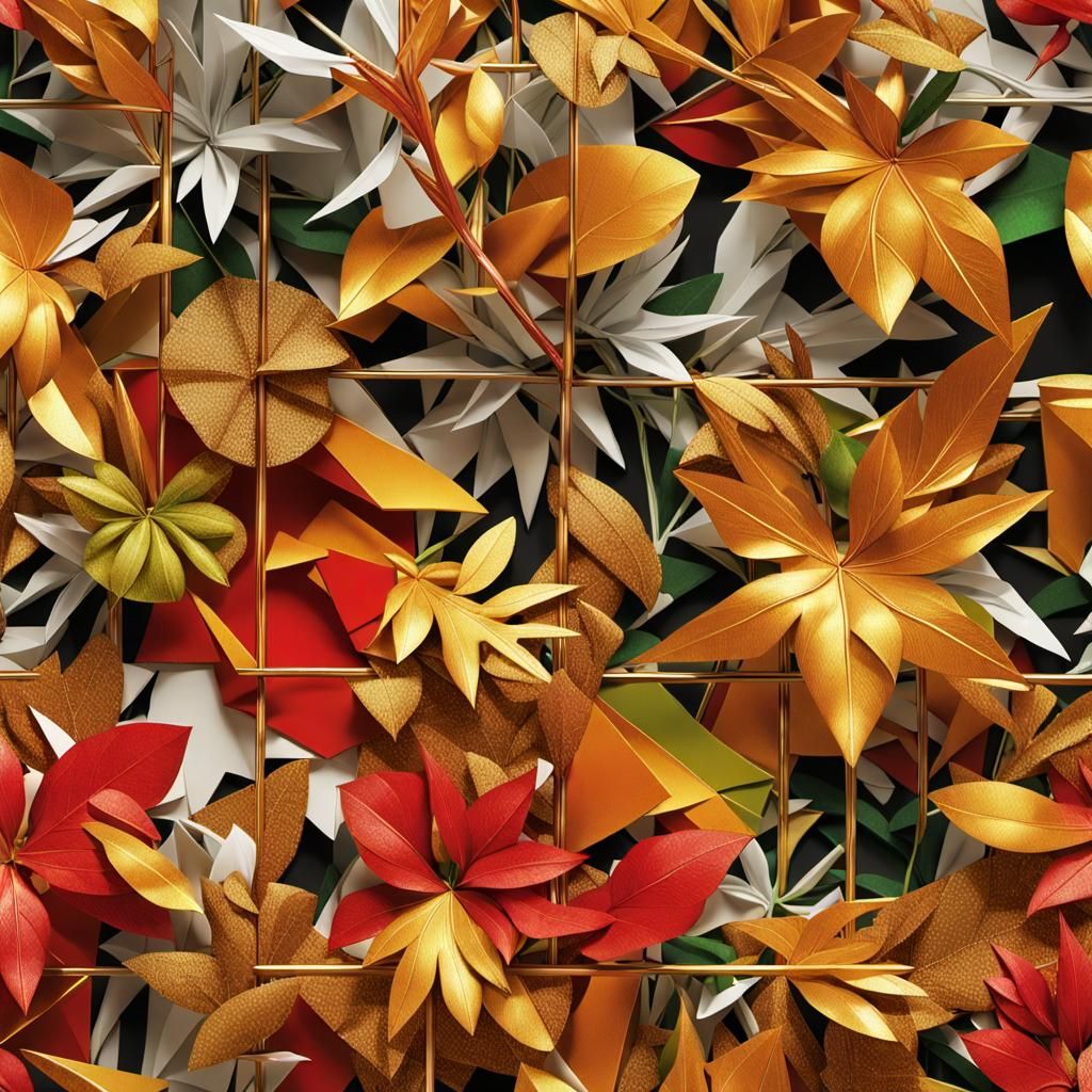 Fractured Flora: A Hyperrealistic Botanical Masterpiece