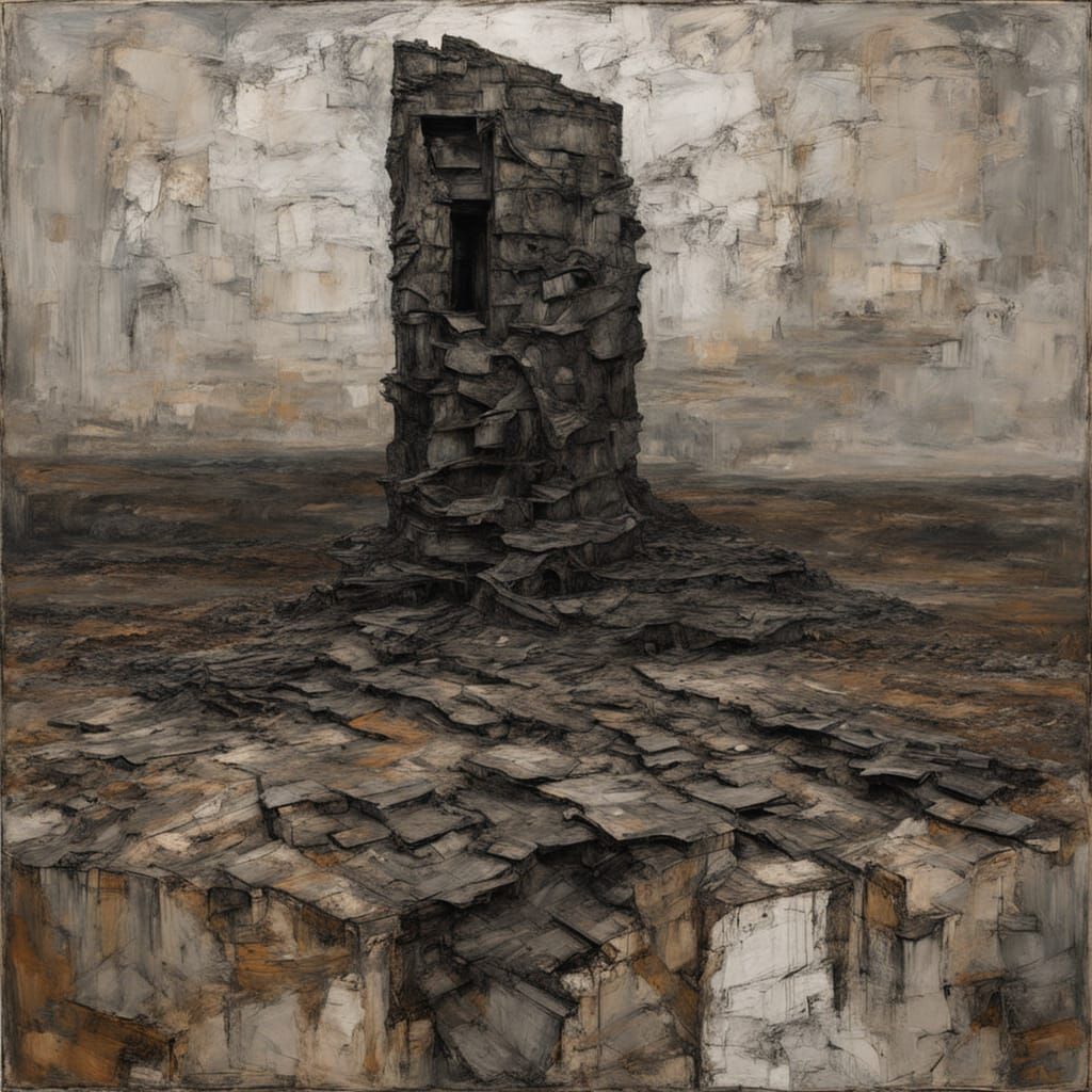Monumental Artwork Evokes Decay with Impasto Textures