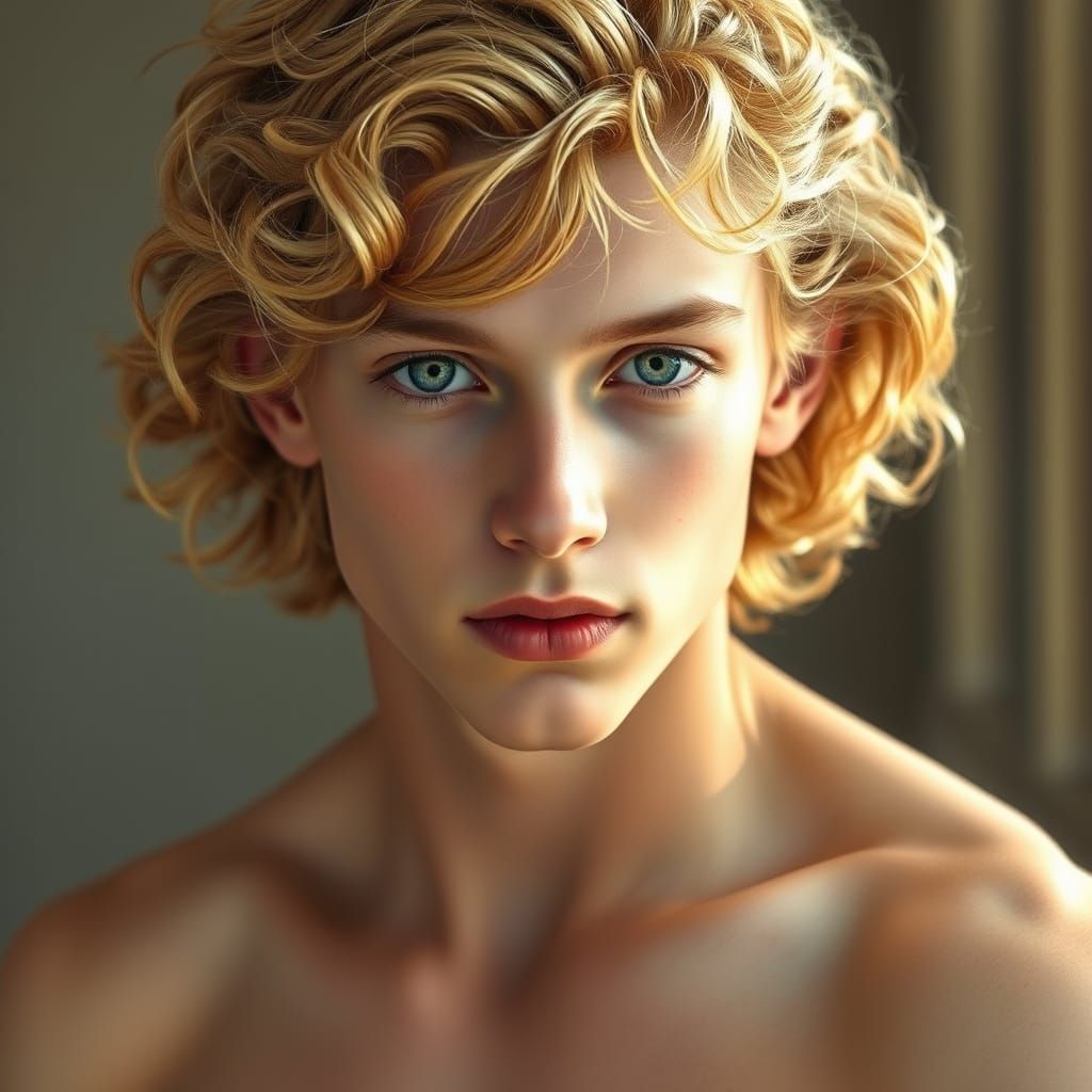 Golden God with Radiant Aura