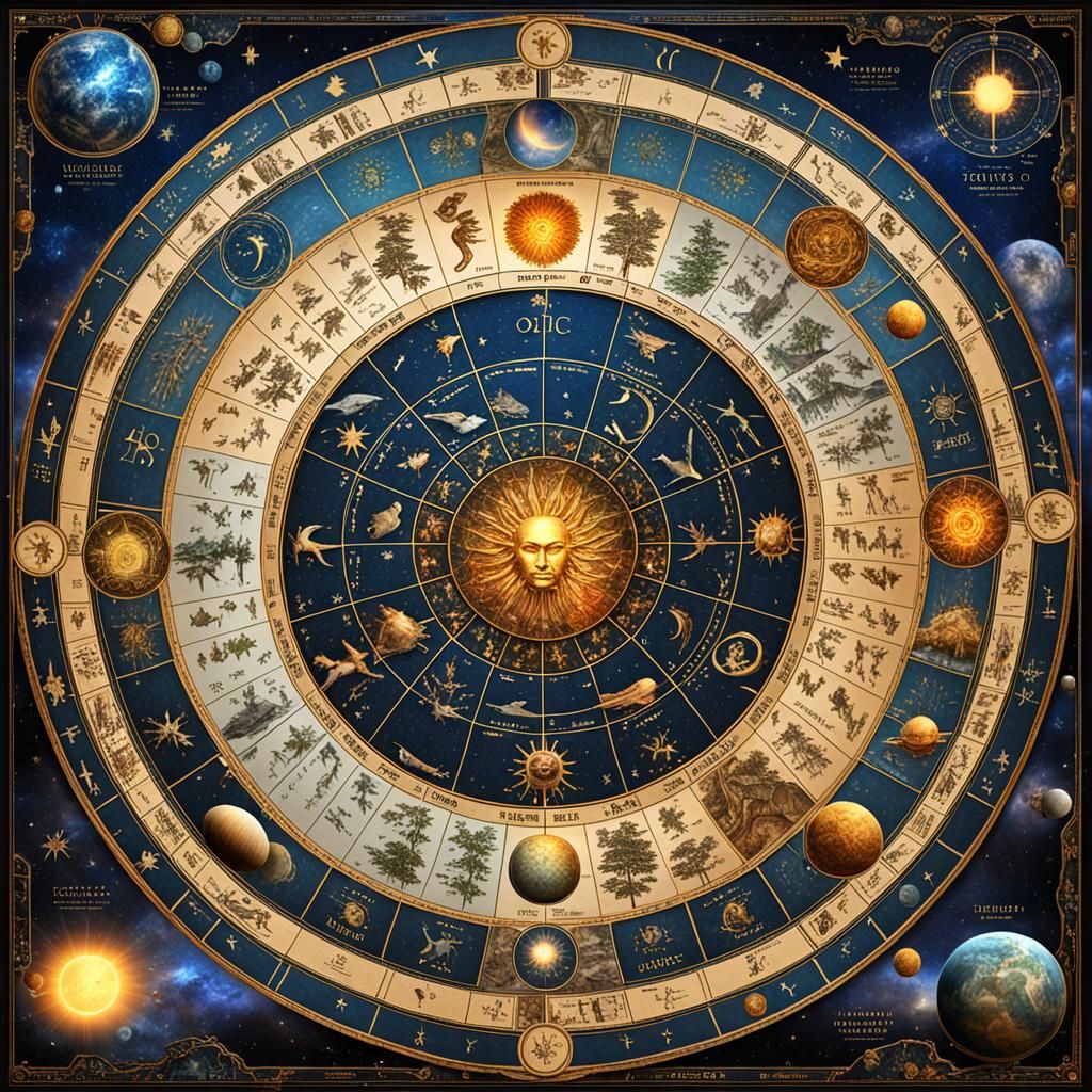 Detailed 3D Zodiac Map in Ultra HDR