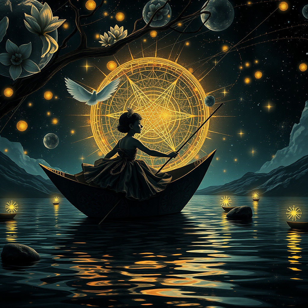 Christmas Ballerina in Synthwave Style