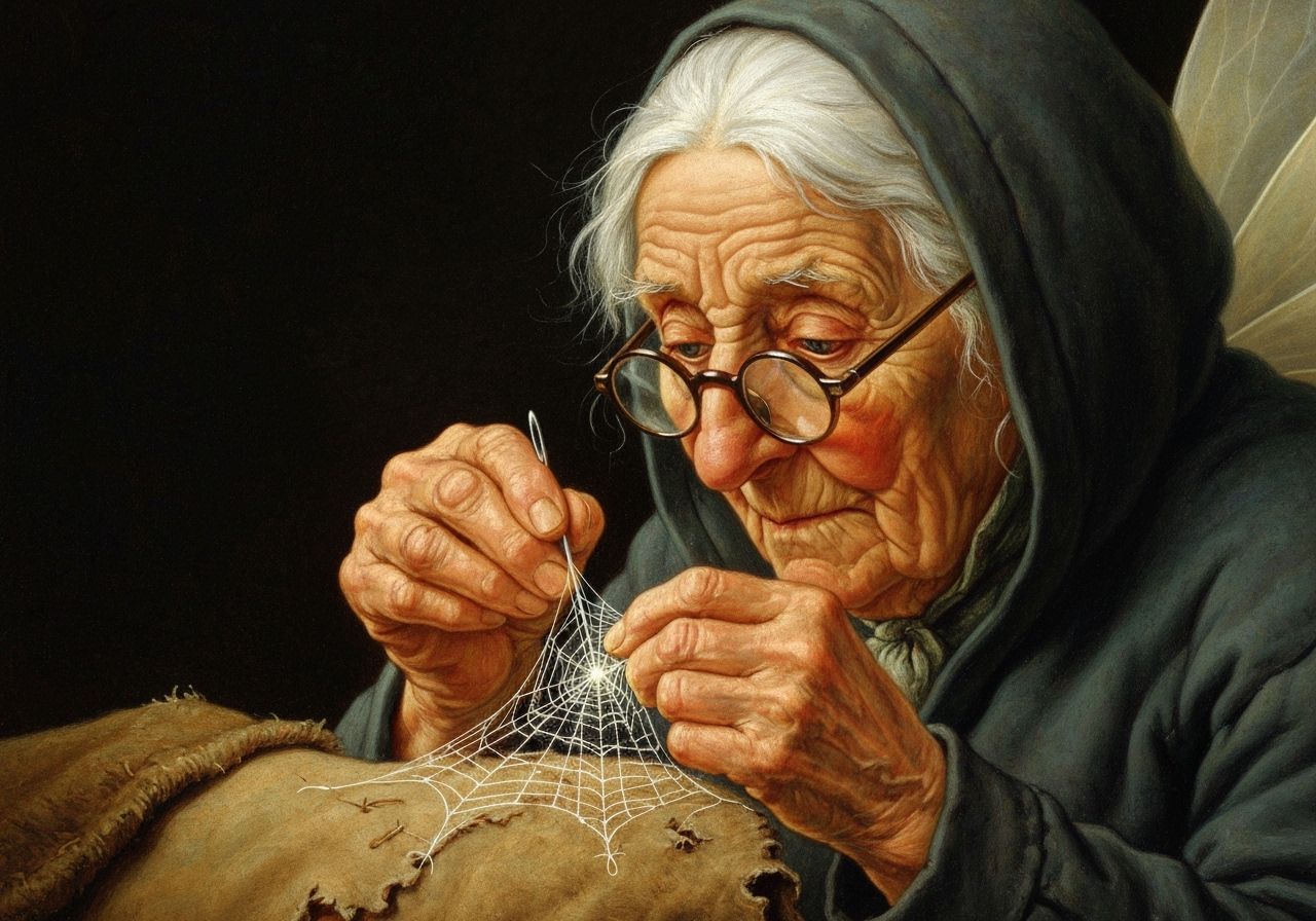 Fairy Godmother Sewing Luck on Coat