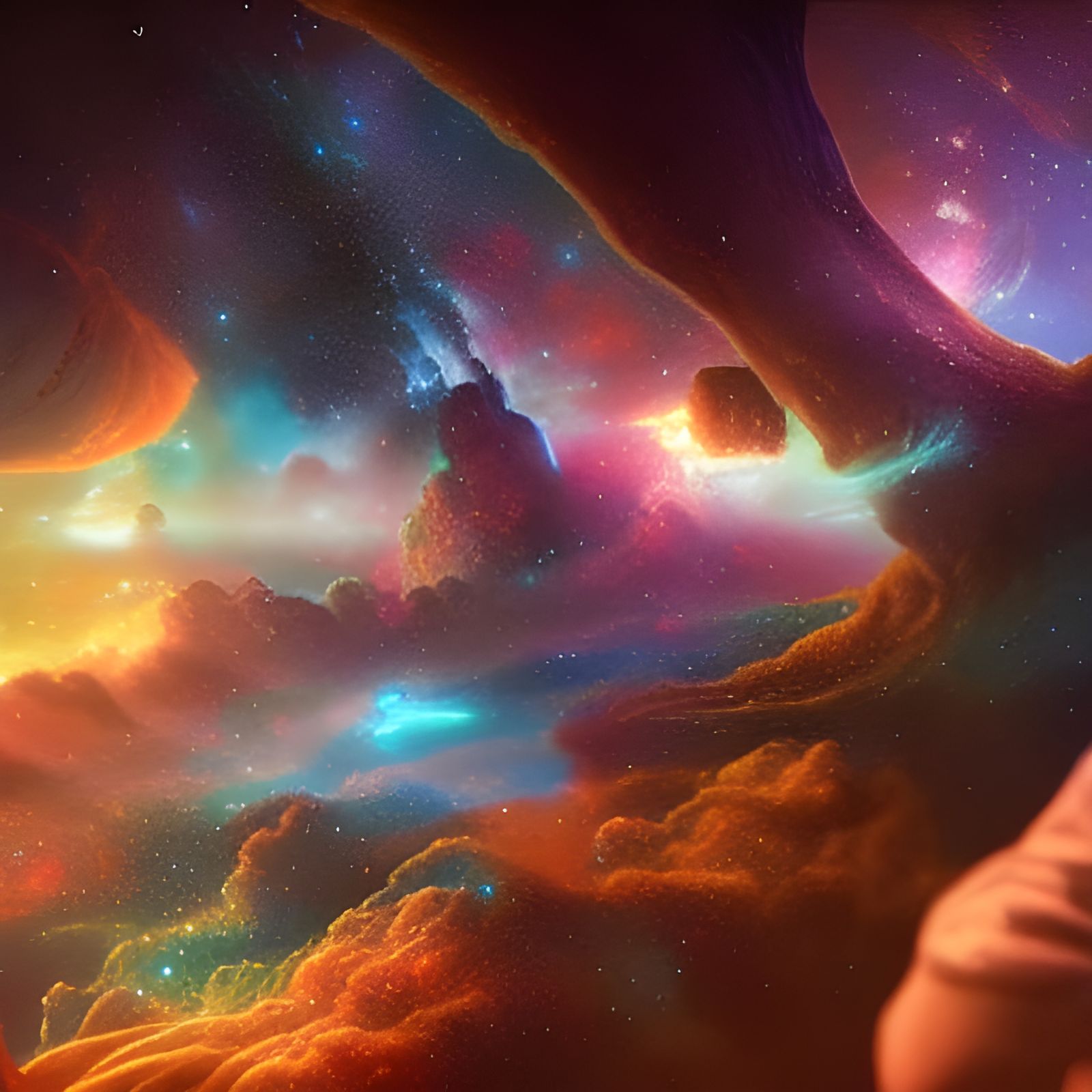 Colorful Galaxy in Detailed Digital Matte Painting