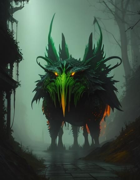 Murky Abstract Scene Generated by AI