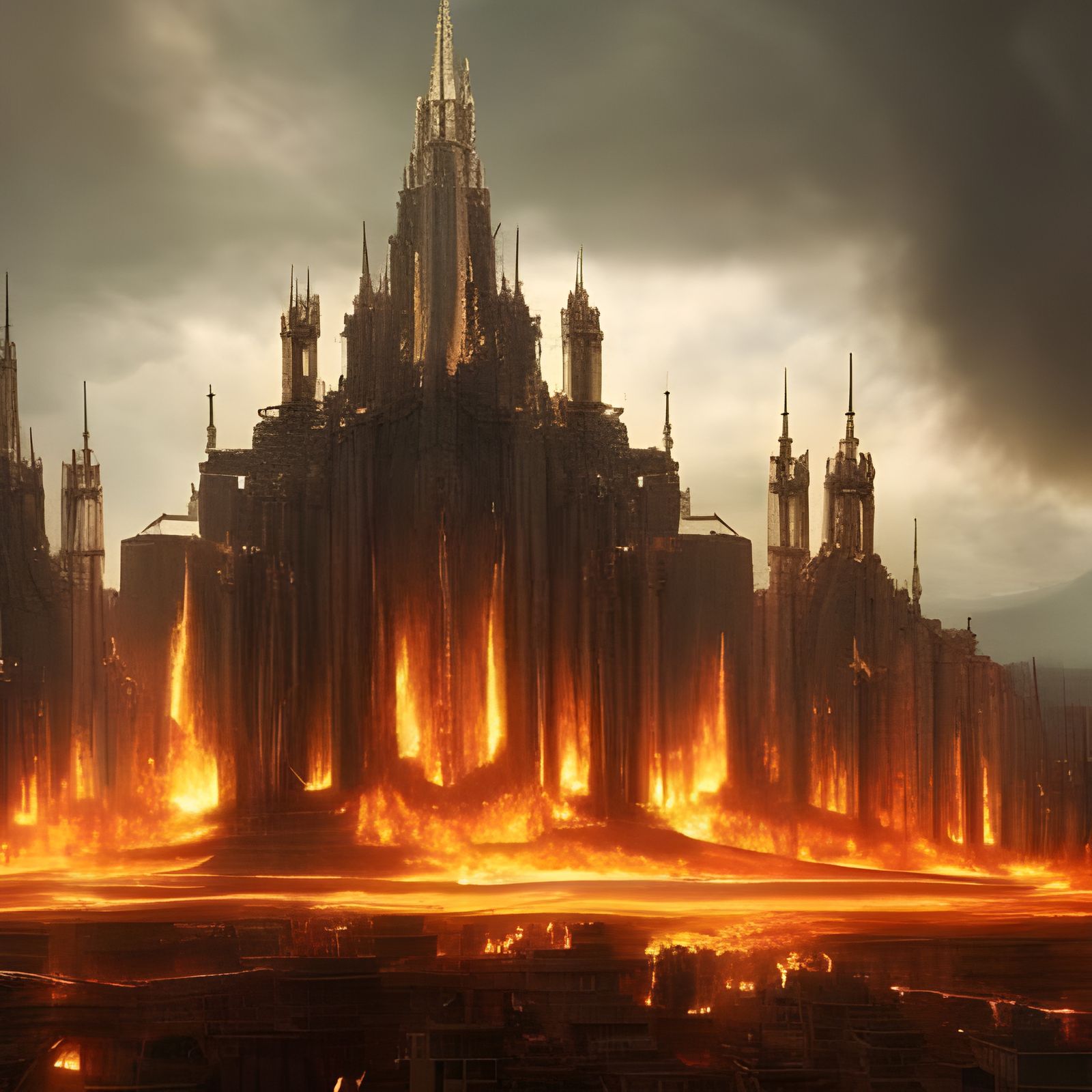 Epic Firestorm: A Cinematic Digital Painting