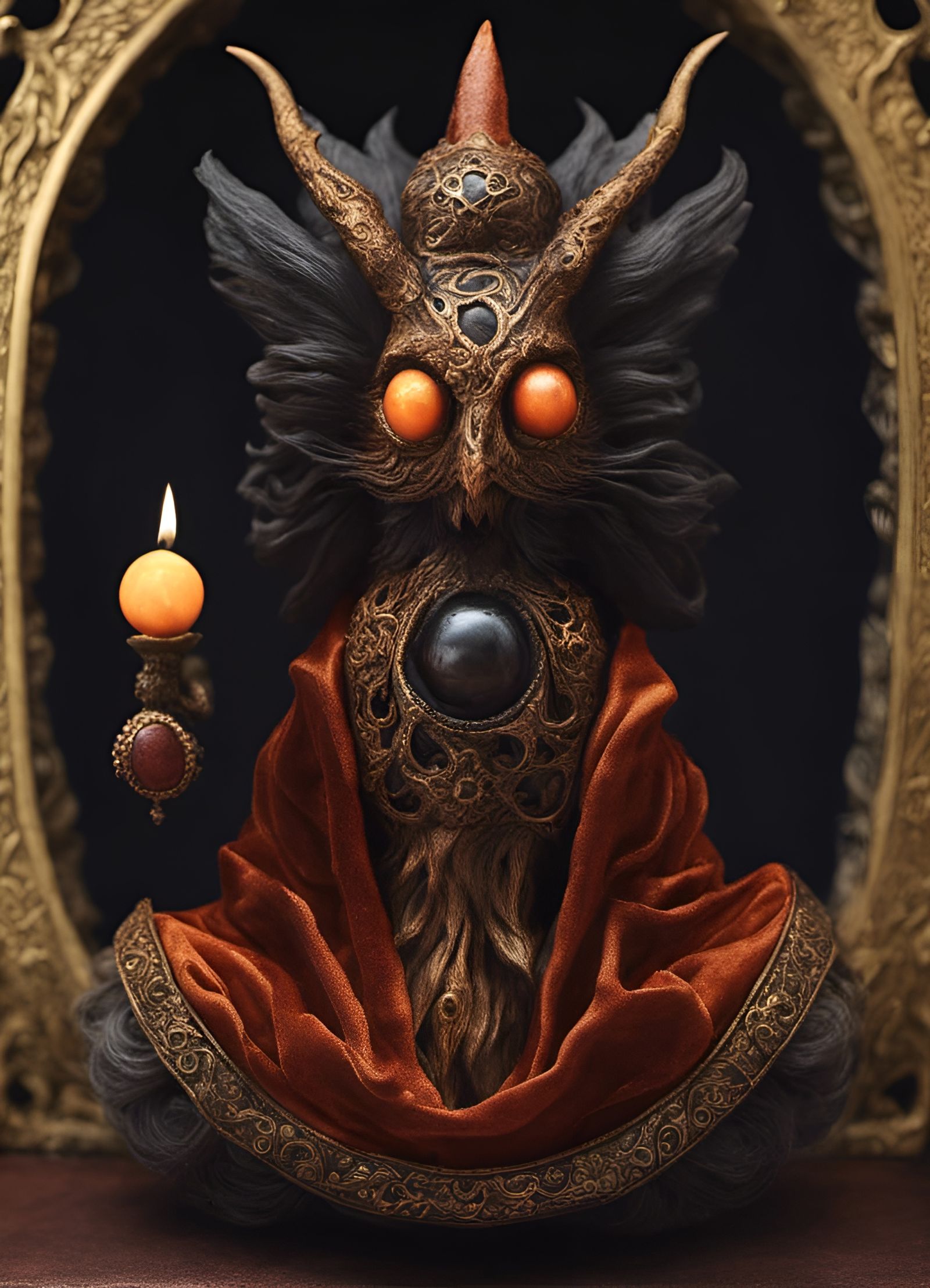 Intricate Diorama of Diplomatic Core in Velvet