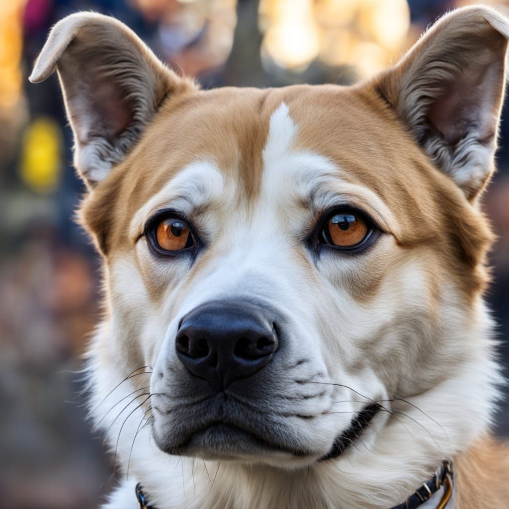 A Lovable Canine in a Digital Art Style