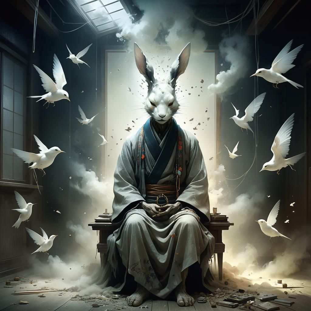 Dreamy Somnambulist Portrait Concept Art