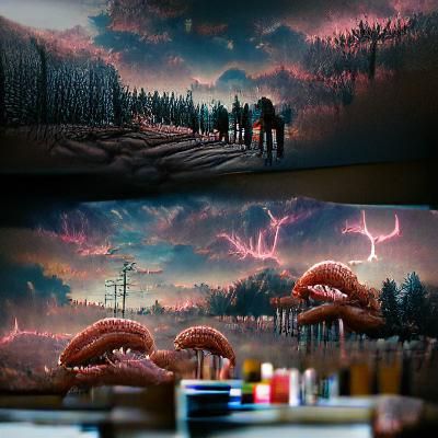 Stranger Things Matte Painting