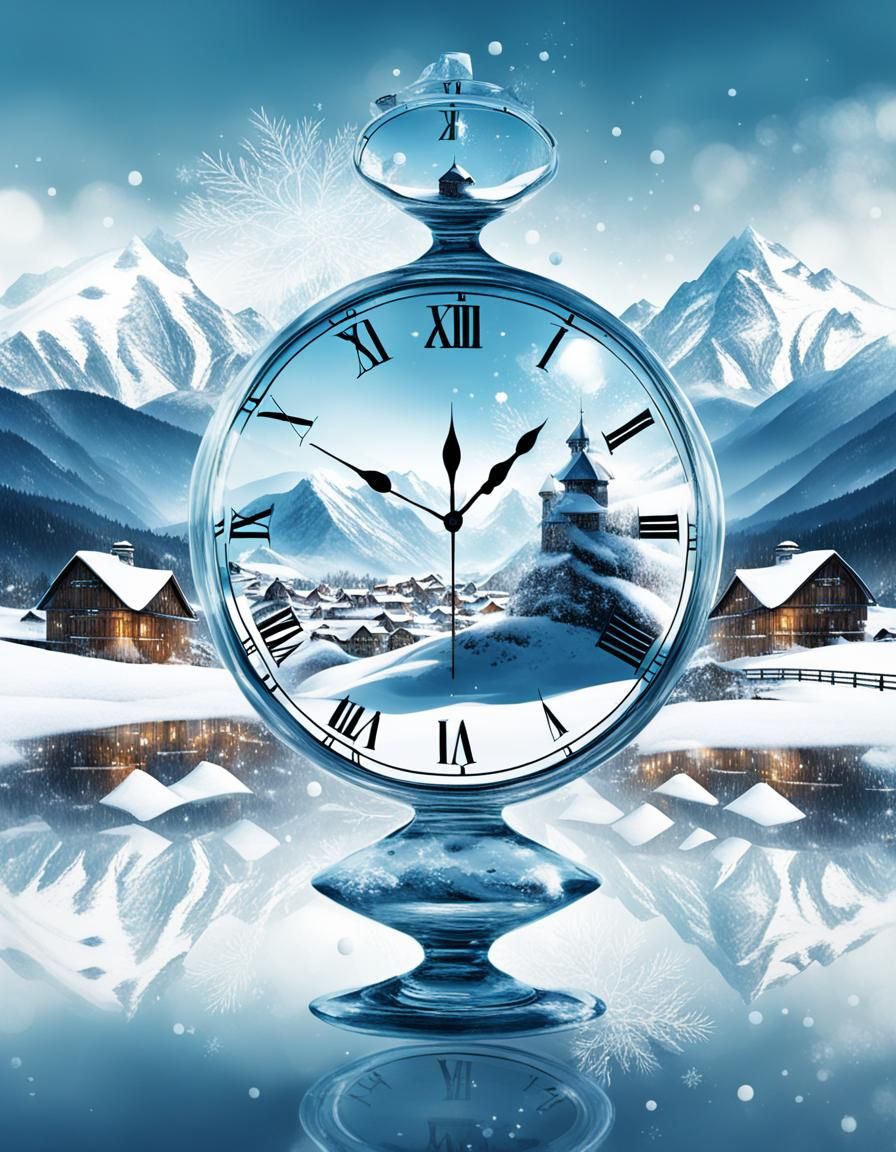 Abstract Time: Hourglasses and Clocks in Double Exposure