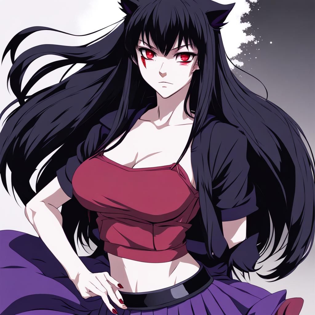 Anime Werewolf Girl in Manga Style