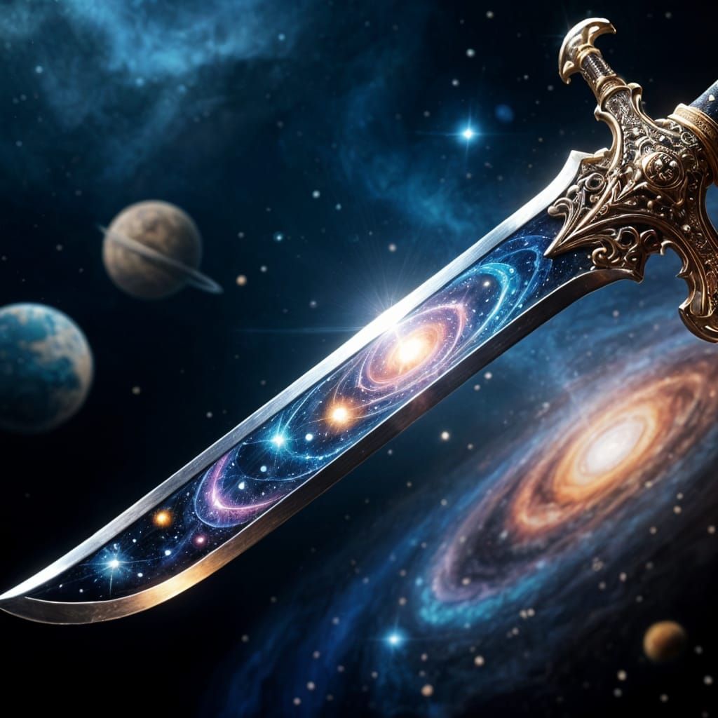 Galaxy Blade Sword: Cosmic Energy & Stars