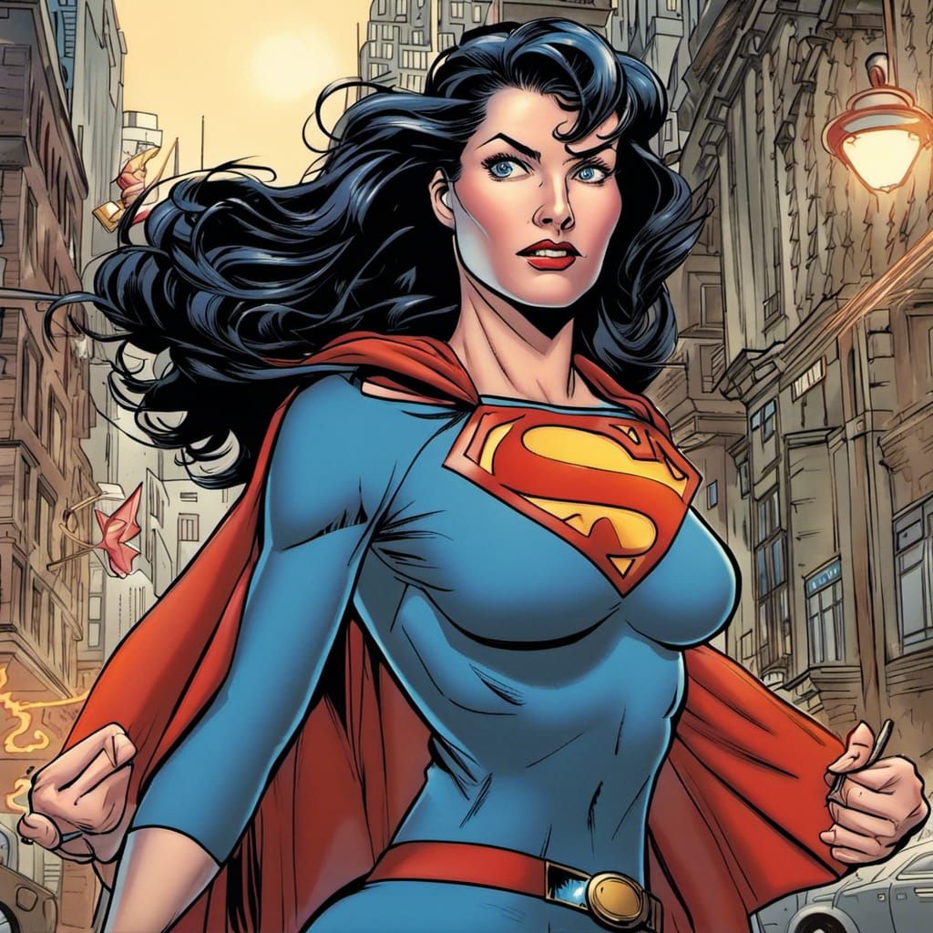 Lois Lane Comic Book Art From Superman Cartoon