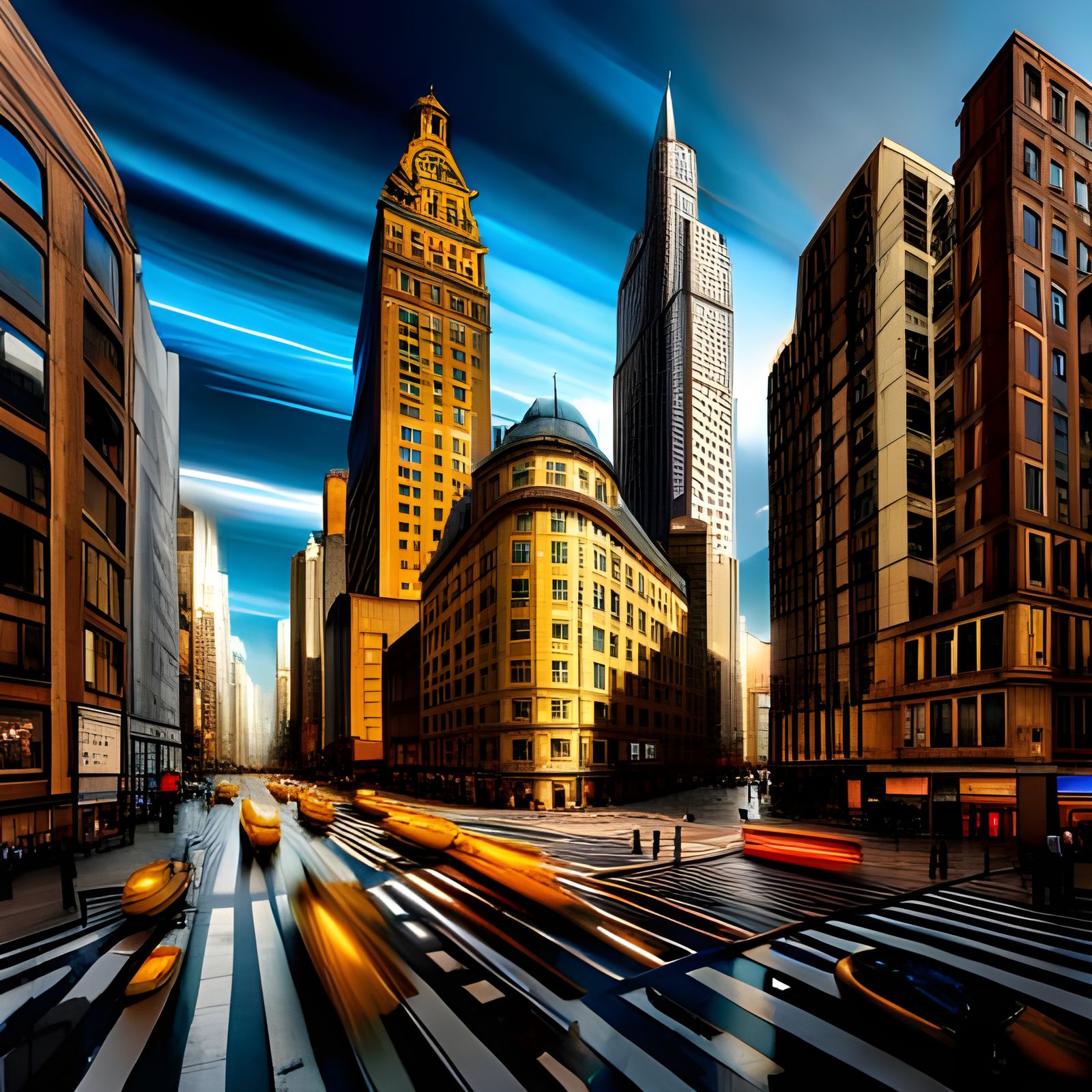 Cityscape Through the Ages: Hyperrealistic Collage