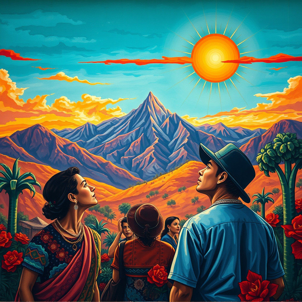 Mexican Mural in Los Angeles, Rivera Style