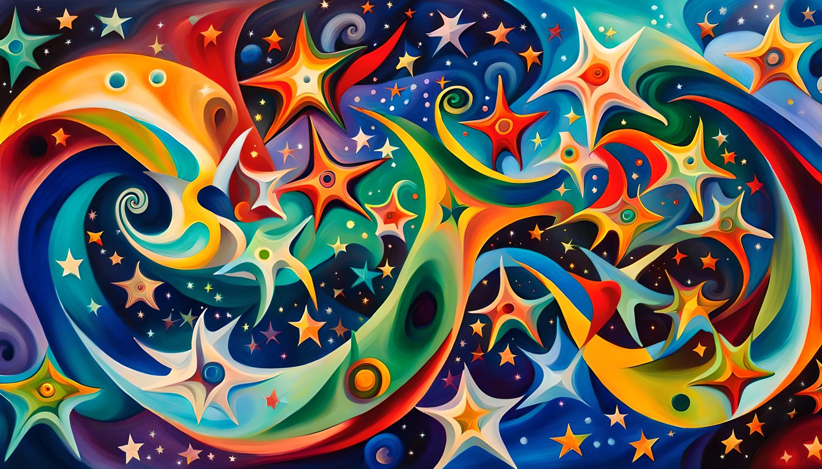 Cosmic Star Family Formation in Abstract Expressionism