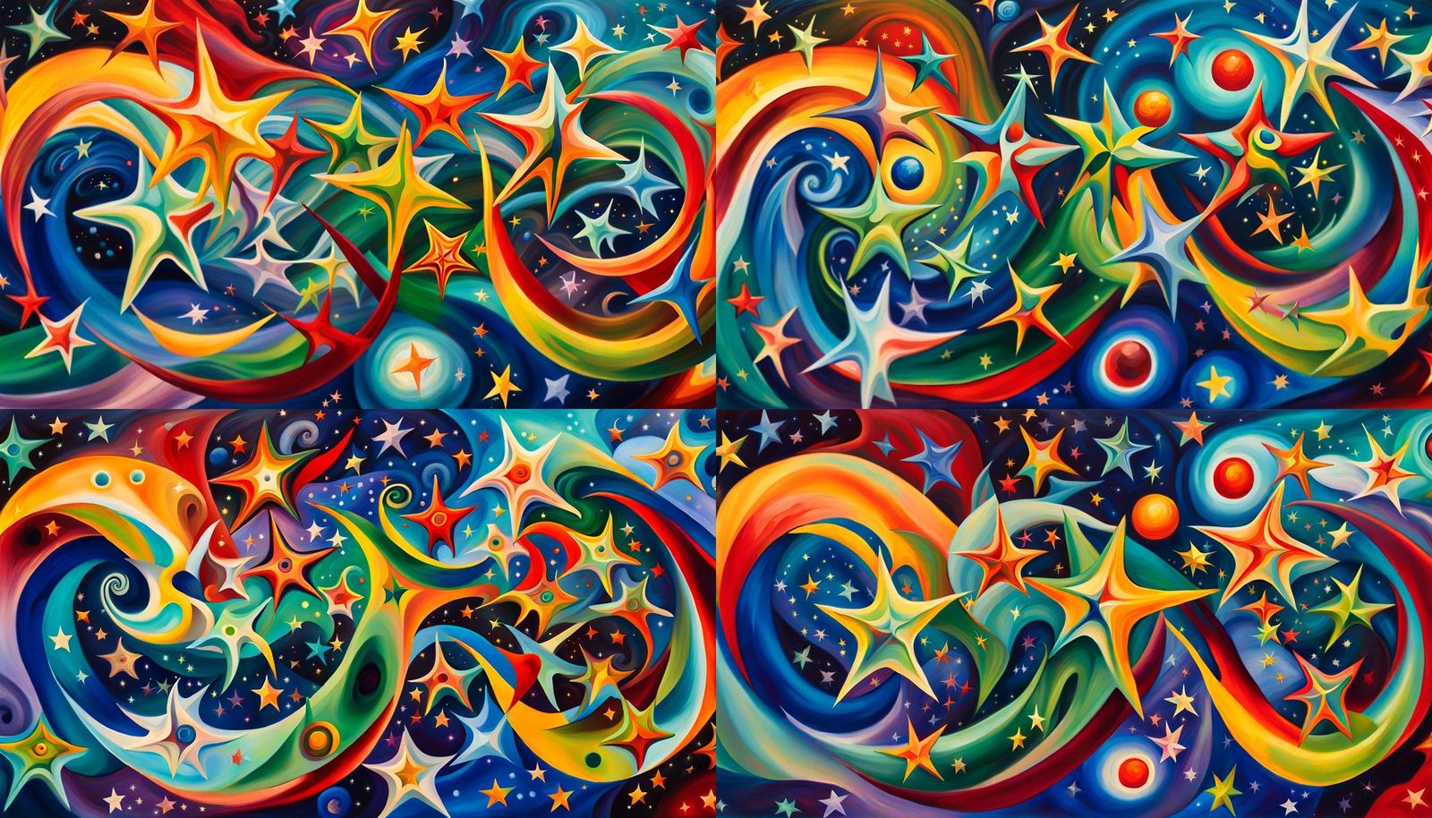 Cosmic Protostar Cluster Formation in Abstract Expressionism