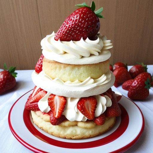 Vibrant Strawberry Shortcake Character in Cartoon Style