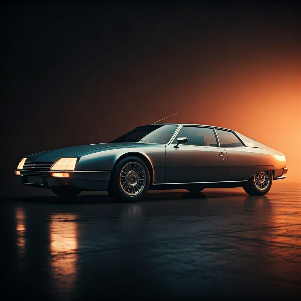 Futuristic Citroën Concept Car in Cinematic Lighting