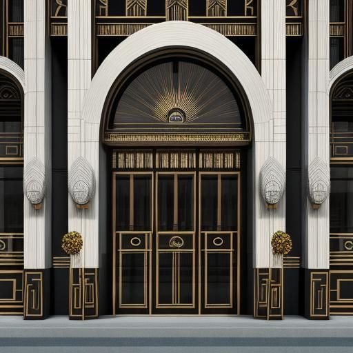 Detailed Art Deco Architecture in High Resolution