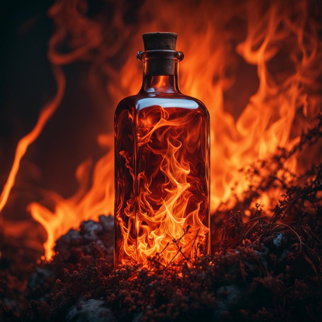 Glowing Fire in a Bottle: Dreamlike Macro Photography