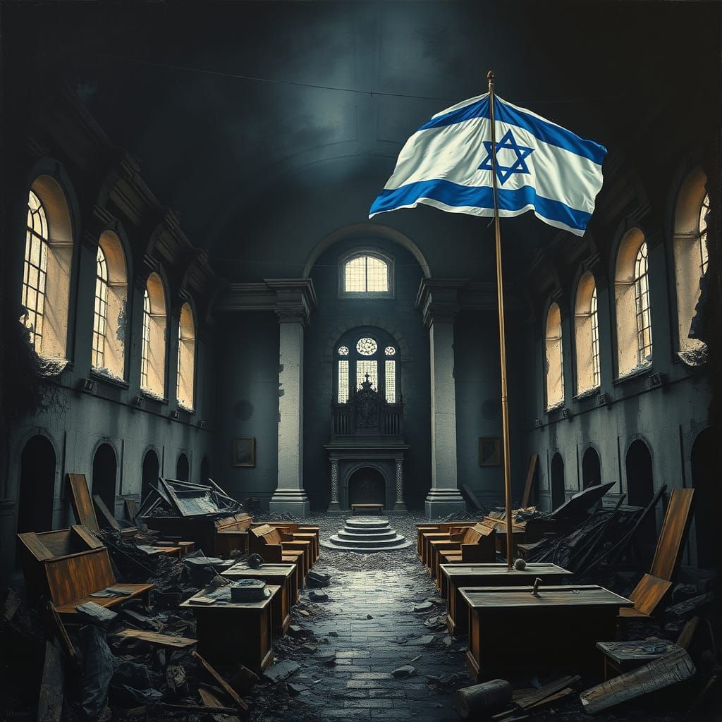 Ravaged Synagogue in Europe: Hope Amidst Desolation