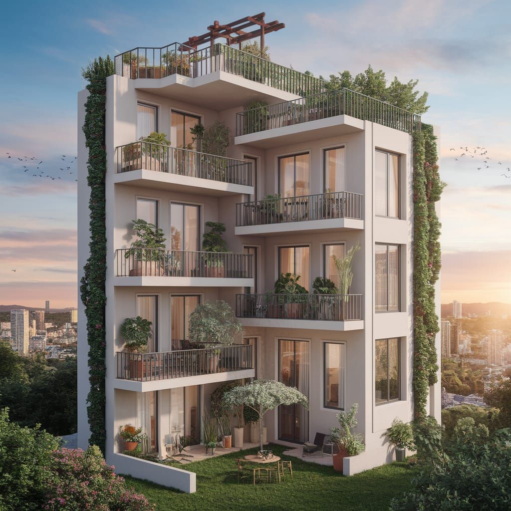 Optical Illusion: Apartment Cutout with Garden