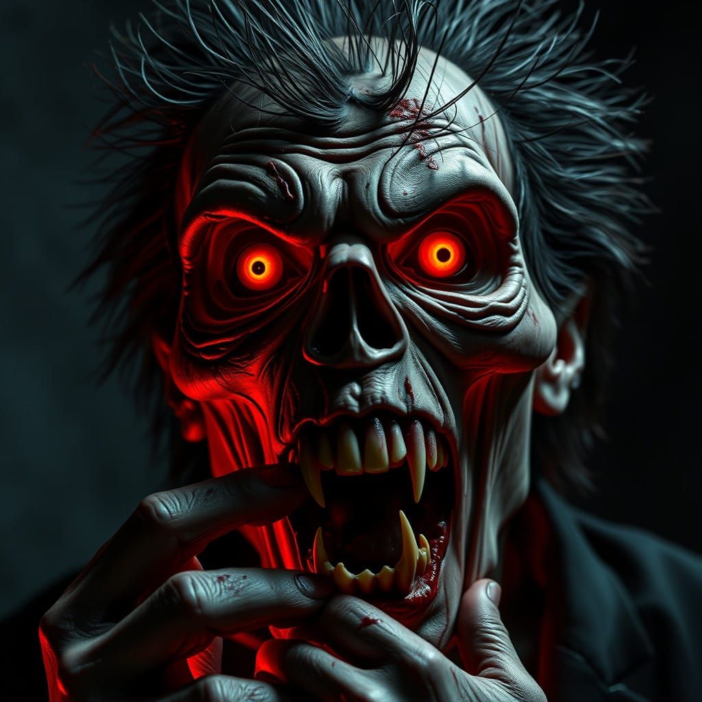 Grimdark Iron Maiden Lobotomized Eddie Portrait with Carmine...