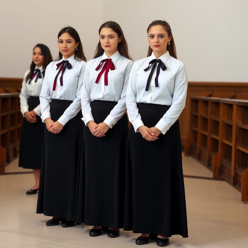 Formally Dressed Servants Awaiting Orders