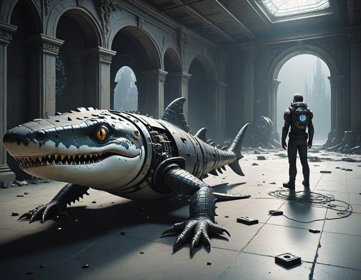 Psychedelic Techscape: A Cyberpunk Vision