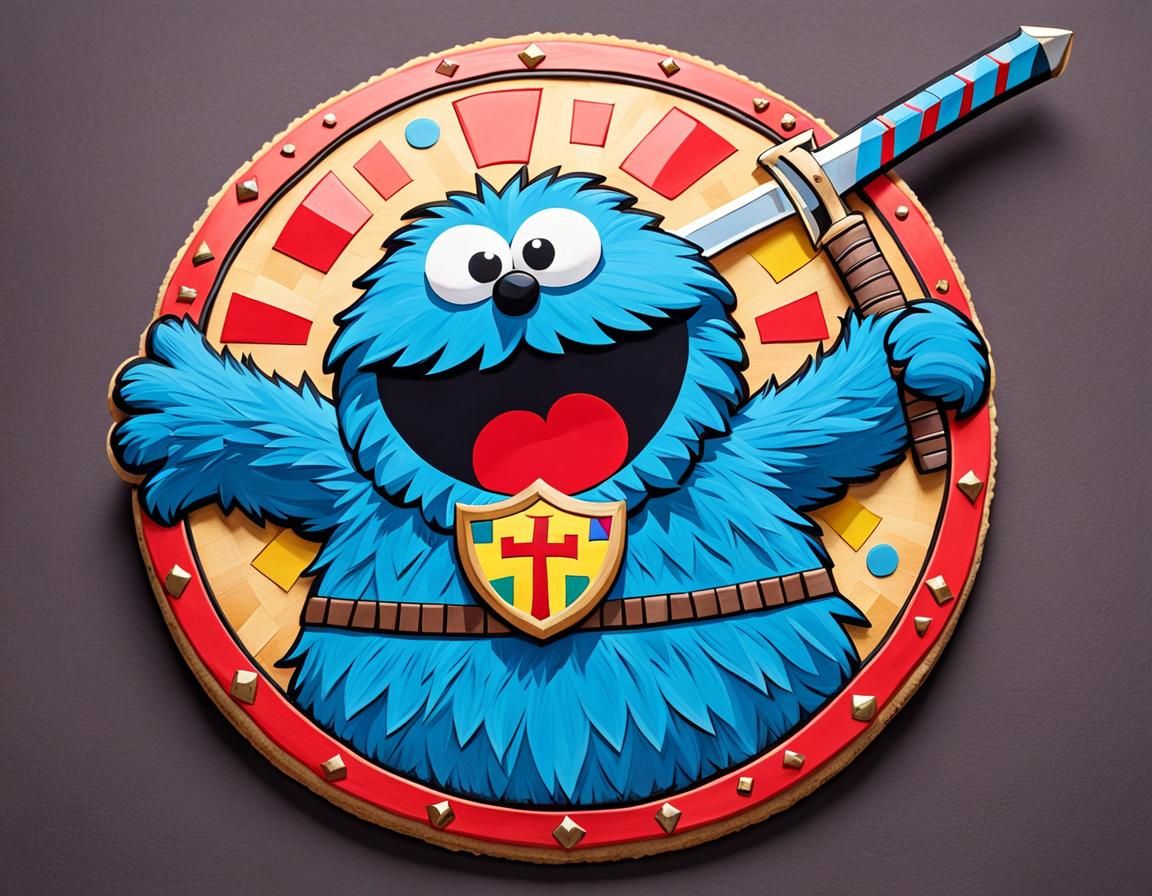 Cookie Monster Shield of the Crusades