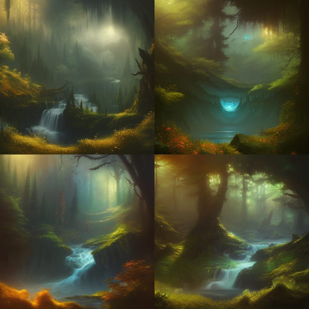 Cabin in Green Woods: Hyperdetailed Cinematic Photography