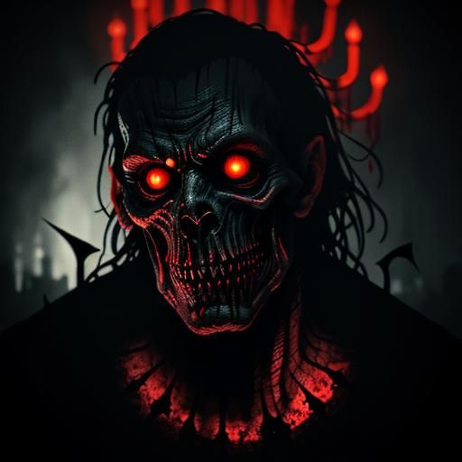 Terrifying Demon in a Cinematic Horror Scene