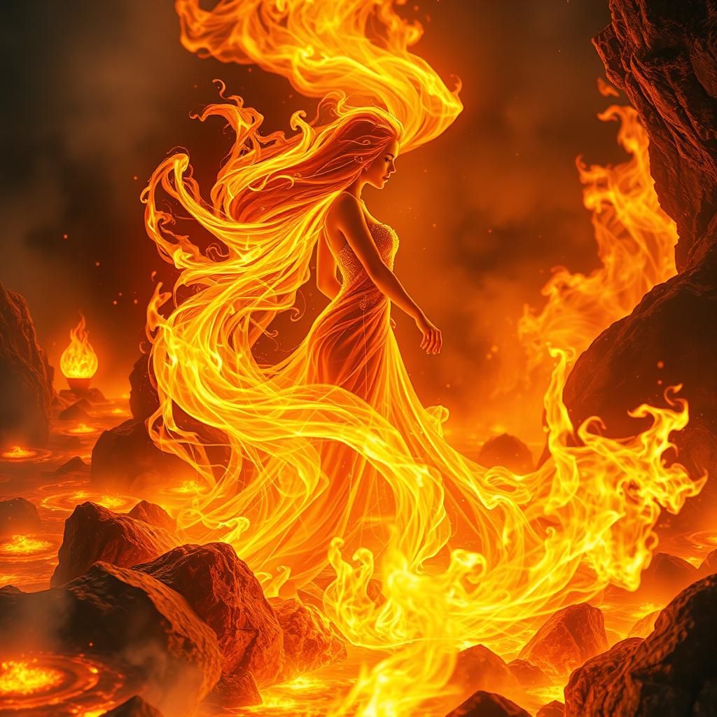 Fiery Lovers Dancing in a Molten World
