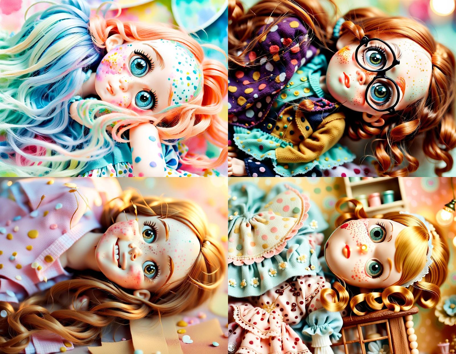 Freckled Blythe Doll Portrait