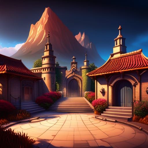 Fantastical Matte Painting in Deep Color