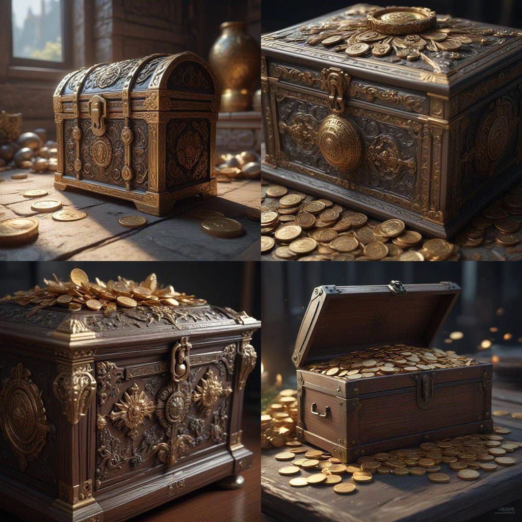 Surreal Treasure Monarch in Golden Regalia