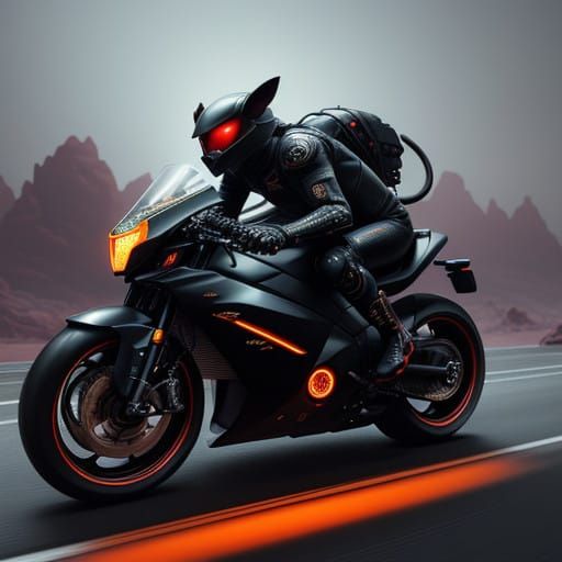 Sleek Martian Bikers in High-Tech Gear