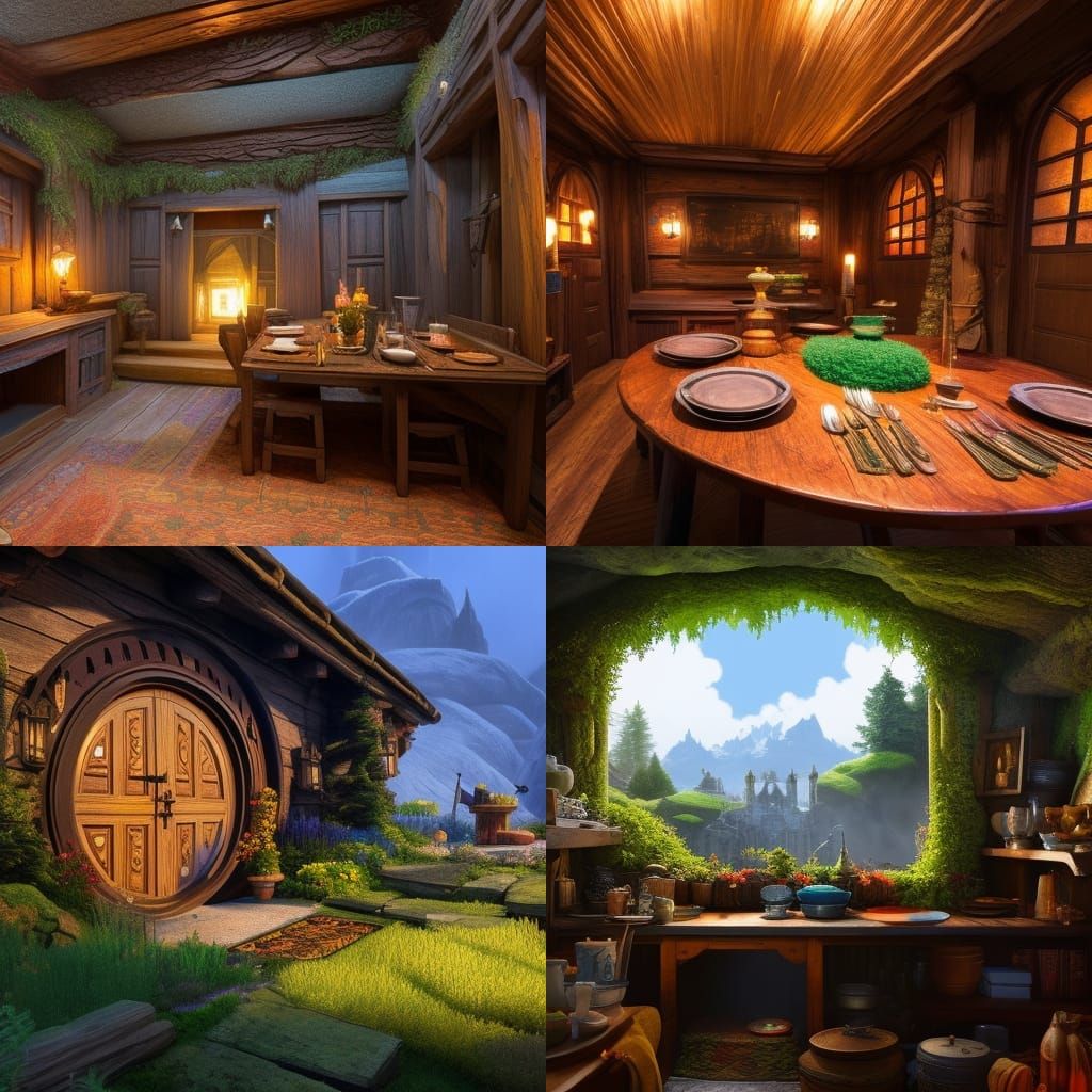 Inside Bilbo's house
