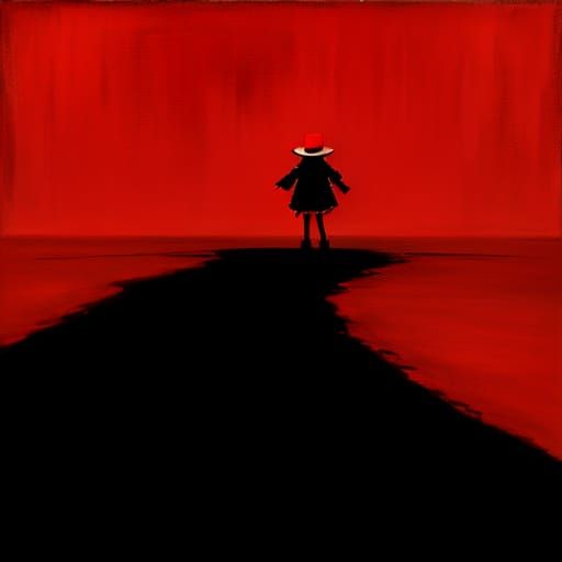 Vibrant Red Expressed Emotionally in Wild Style