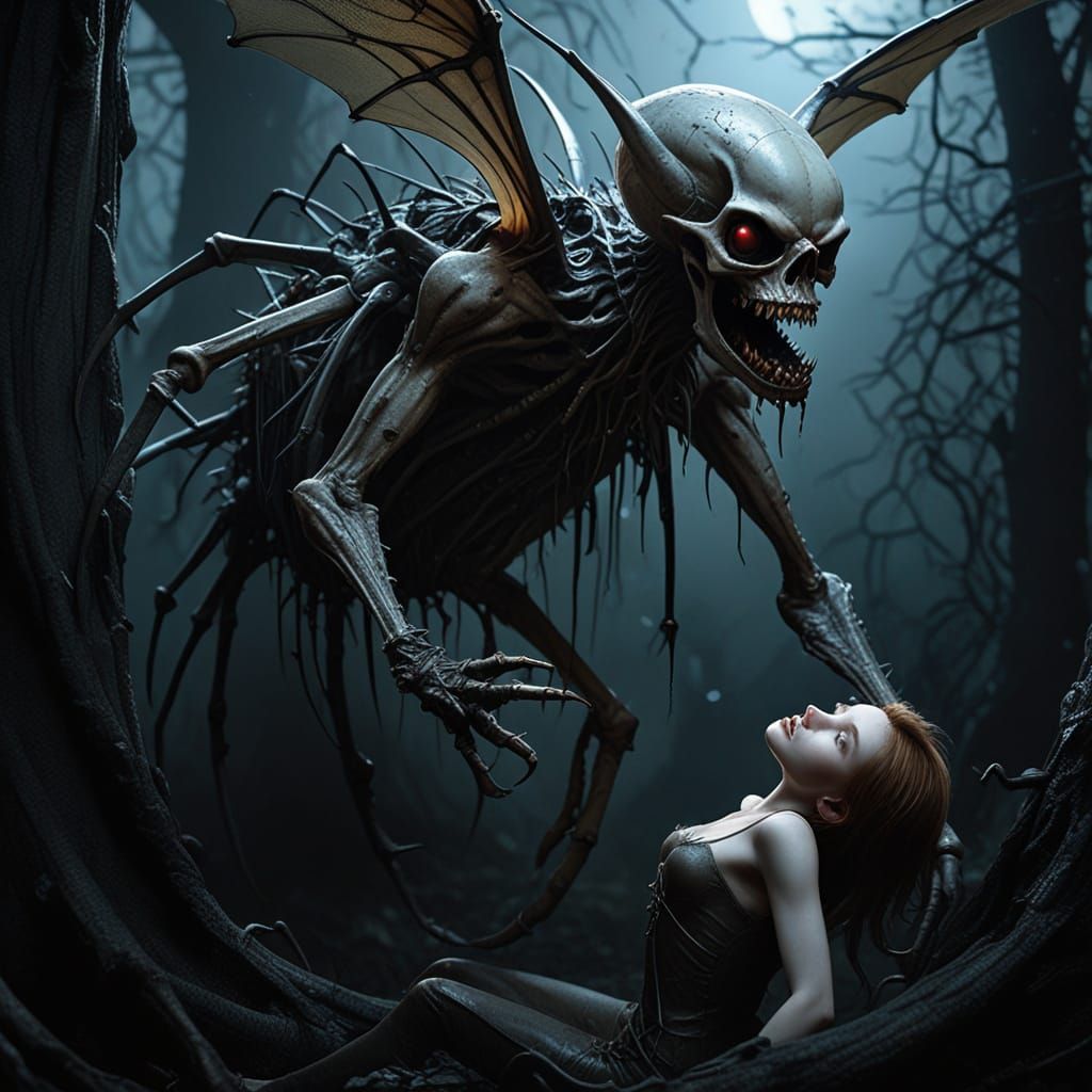 Surreal Gothic Tooth Fairy Terrorizes Sleeping Child